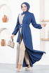 Ceinturée Robe LM2651 Indigo - Thumbnail