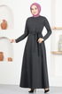 Ceinturée Robe LSM2019 Anthracite - Thumbnail