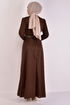 Ceinturée Robe Marron BR5078 - Thumbnail