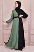 Ceinturée Robe Menthe LM2549 - Thumbnail