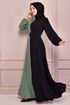 Ceinturée Robe Menthe LM2549 - Thumbnail