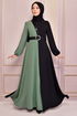 Ceinturée Robe Menthe LM2549 - Thumbnail