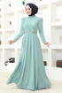 Ceinturée Robe Menthe LM2611 - Thumbnail