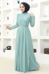 Ceinturée Robe Menthe LM2611 - Thumbnail