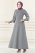 Ceinturée Robe Modèle: MSL1610 Gris - Thumbnail