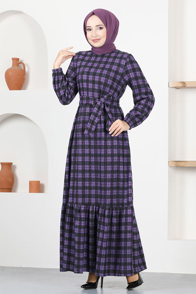 MSL - Ceinturée Robe MSL1133 Lilas