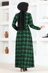 Ceinturée Robe MSL1144 Vert - Thumbnail