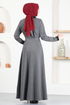 Ceinturée Robe Numéro de modèle: MSL2395 Gris - Thumbnail