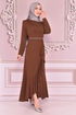 Ceinturée Robe Taba BR5078 - Thumbnail