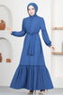 Ceinturée Robe TM2665 Indigo - Thumbnail