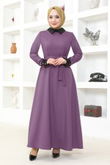 ASM - Ceinturée Robe TM2687 Lilas