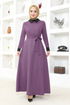 Ceinturée Robe TM2687 Lilas - Thumbnail