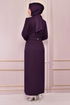 Ceinturée Robe Violet MM2558 - Thumbnail