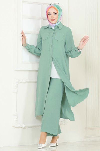 D.V.L. - Cep Detaylı Aerobin Takım 388DVL817-MS Su Yeşili