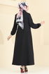 Cep Detaylı Etekli Takım 2601SL432-MS Siyah - Thumbnail