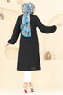Cep Detaylı Tunik Kap 1250BM387-MS Siyah - Thumbnail