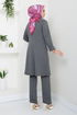 Chemisé Hijab Équipe 5062SL890-L Gris - Thumbnail