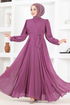 Chiffon Abendkleid END5525 Offen Lila - Thumbnail