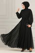 Chiffon Abendkleid END5525 Schwarz - Thumbnail