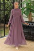 Chiffon Abendkleid LPN4192 Lila - Thumbnail