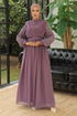 Chiffon Abendkleid LPN4192 Lila - Thumbnail