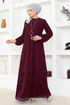 Chiffon Dress ASM2698 Burgundy - Thumbnail