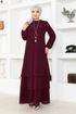 Chiffon Dress ASM2698 Burgundy - Thumbnail