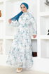 Chiffon Dress HBS2020 Blue - Thumbnail