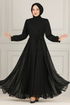 Chiffon Evening dress END5525 Black - Thumbnail