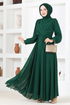 Chiffon Evening dress END5525 Green - Thumbnail