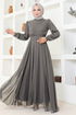 Chiffon Evening dress END5525 Grey - Thumbnail