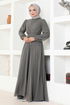 Chiffon Evening dress END5525 Grey - Thumbnail