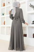 Chiffon Evening dress END5525 Grey - Thumbnail