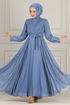 Chiffon Evening dress END5525 Indigo - Thumbnail