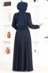 Chiffon Evening dress END5525 Navy blue - Thumbnail