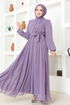 Chiffon Evening dress END5559 Lilac - Thumbnail