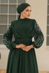 Chiffon Evening dress LPN4192 Emerald - Thumbnail