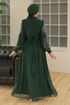 Chiffon Evening dress LPN4192 Emerald - Thumbnail