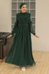 Chiffon Evening dress LPN4192 Emerald - Thumbnail