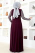 Chiffon Evening dress MSL52883 Damson - Thumbnail