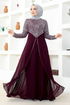 Chiffon Evening dress MSL52883 Damson - Thumbnail