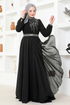 Chiffon Evening dress MSL52885 Black - Thumbnail