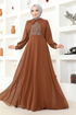 Chiffon Evening dress MSL52886 Taba - Thumbnail