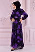 Chiffon - Kleid Lila NEV14635 - Thumbnail