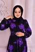 Chiffon - Kleid Lila NEV14635 - Thumbnail