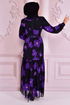 Chiffon - Kleid Lila NEV14635 - Thumbnail