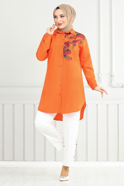 MRV E.V.O. - Çiçek Baskılı Tunik 405EVO1065-M Oranj