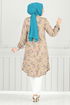 Çiçek Desenli Tesettür Tunik 0174BGS895-M Vizyon - Thumbnail
