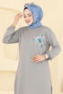 Çiçek Detay İkili Takım 2706AYD574-MS Gri - Thumbnail