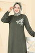 Çiçek Detay İkili Takım 2706AYD574-MS Haki - Thumbnail